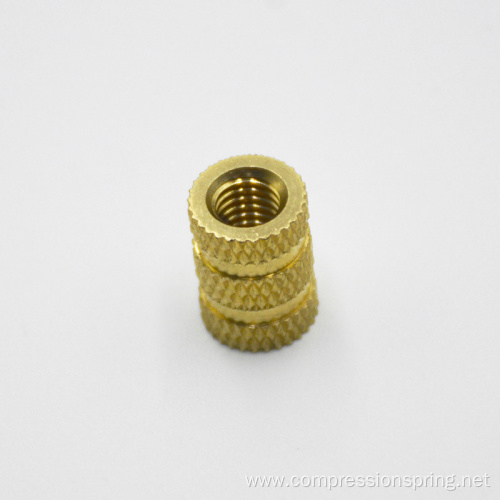 high quality customized knurled brass thread insert nut